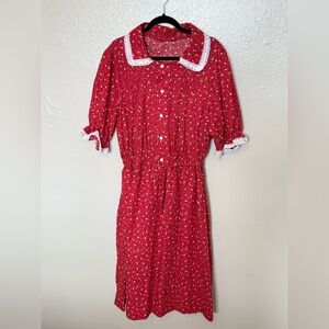 Red prairie, Country Cottage Dress, 2X